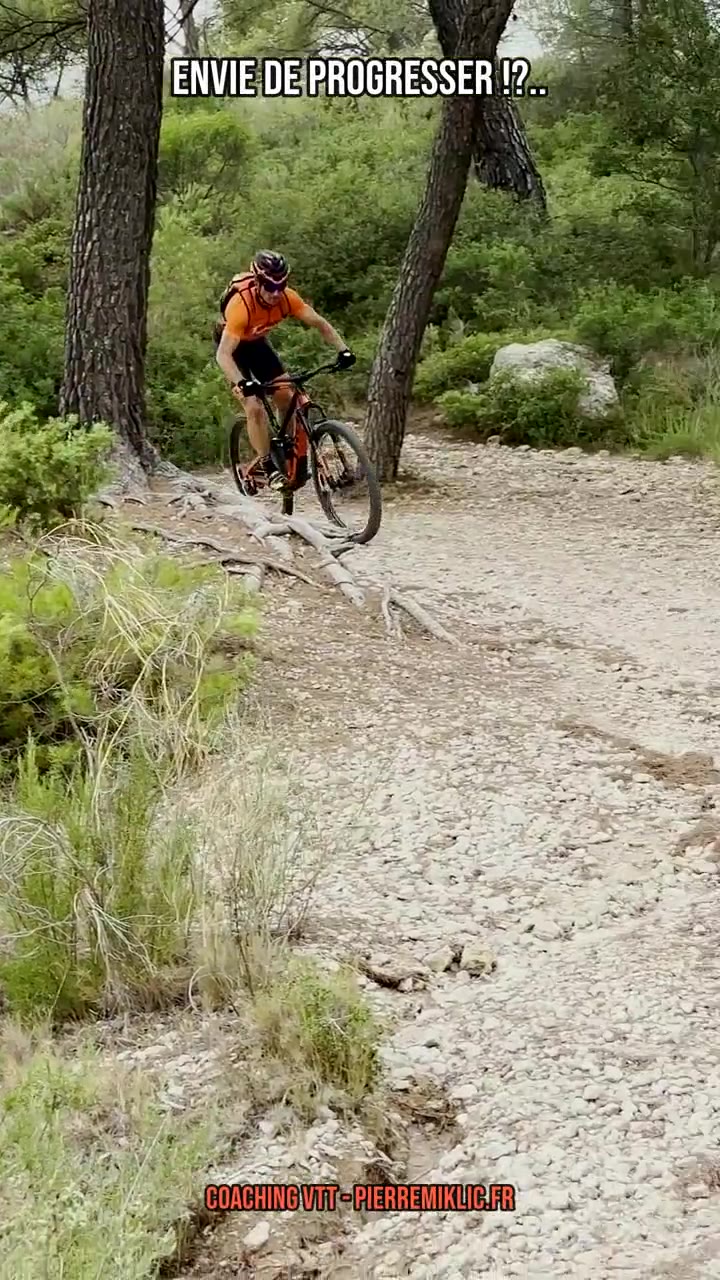 Pierre Miklic en séance technique VTT